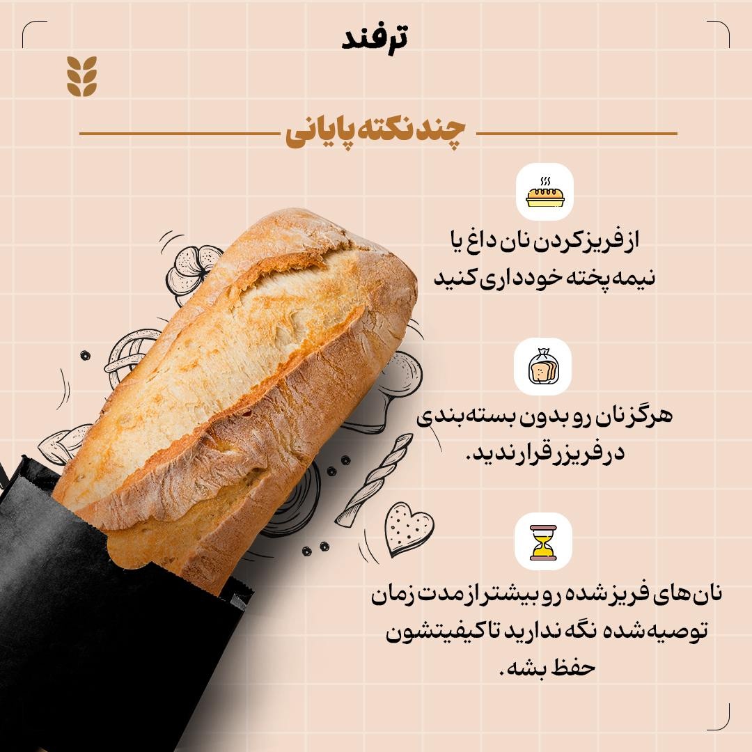 راهنمای نگهداری انواع نان