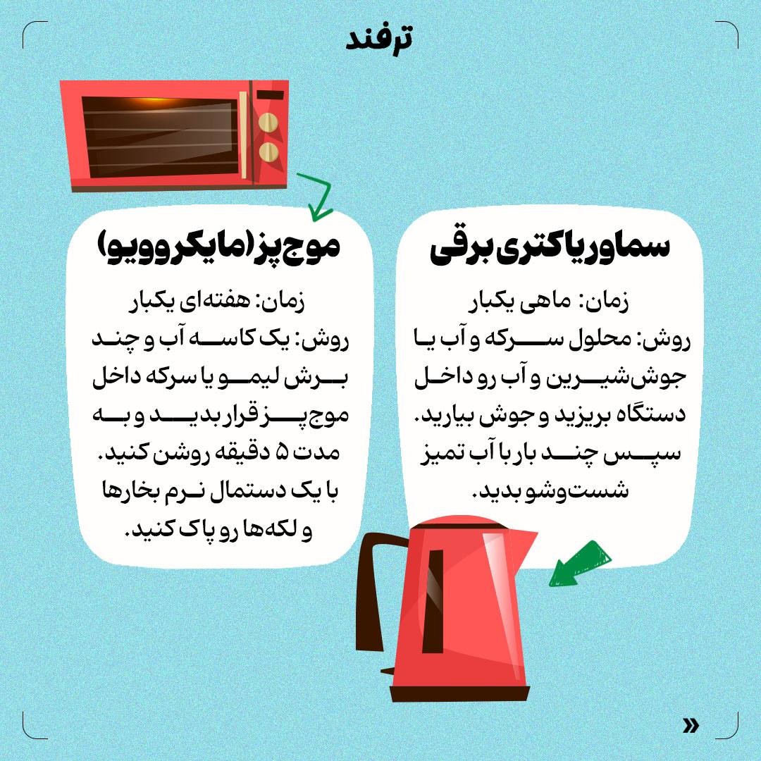 لوازم برقی رو چند وقت یکبار و چطوری تمیز کنیم؟