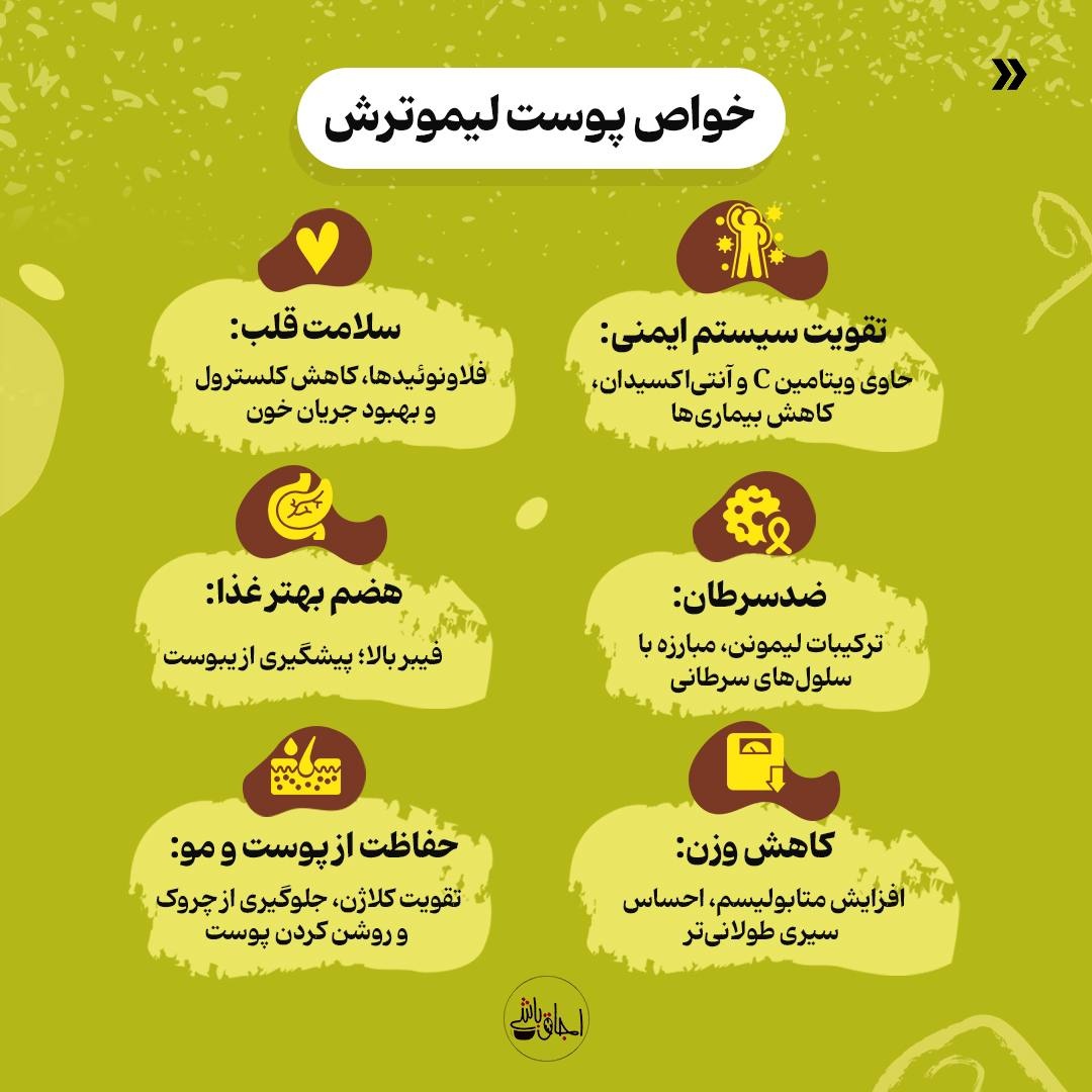 پوست لیمو ترش؛ گنجینهای برای سلامت و زندگی روزمره