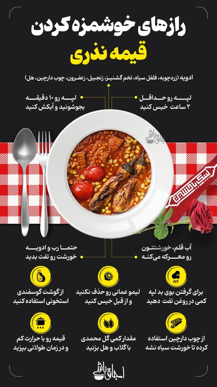 رازهای خوشمزه‌کردن قیمه نذری