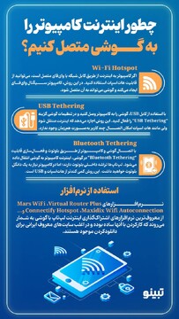 چطور اینترنت کامپیوتر را به گوشی متصل کنیم؟