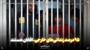 ۹۵ درصد زندانی‌های خارجی، افغان هستند