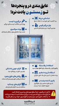 عایق بندی در و پنجره ها تو هوای سرد یادت نره!