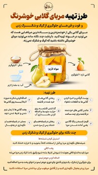طرز تهیه مربای گلابی خوشرنگ