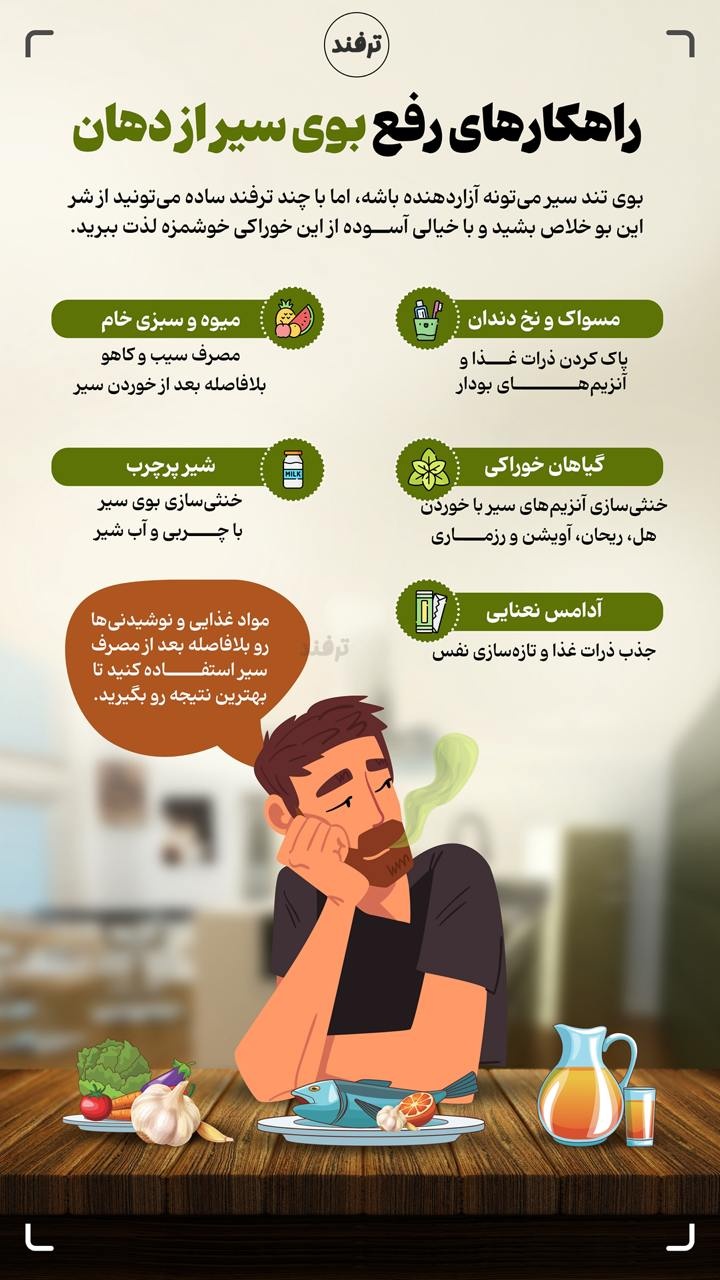 راهکارهای رفع بوی سیر از دهان