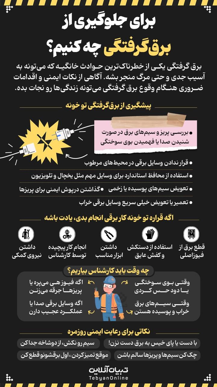 برای جلوگیری از برق گرفتگی چه کنیم؟ برای جلوگیری از برق گرفتگی چه کنیم؟