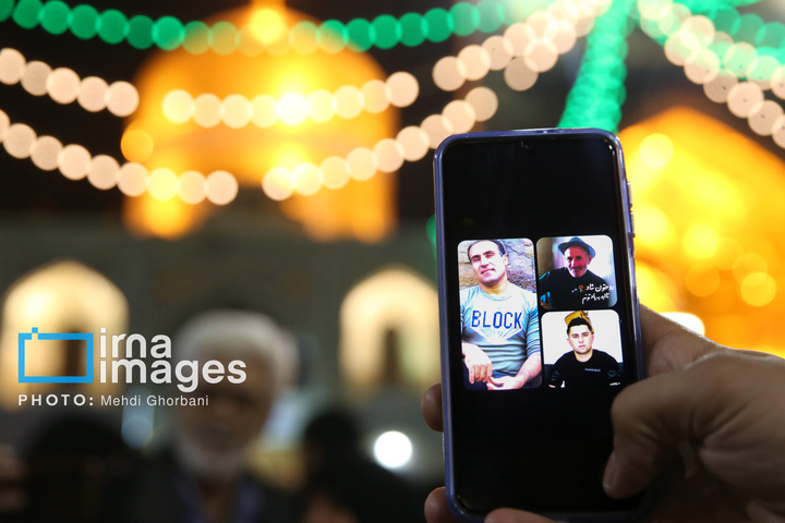 حال و هوای حرم رضوی در شب میلاد امام علی(ع)