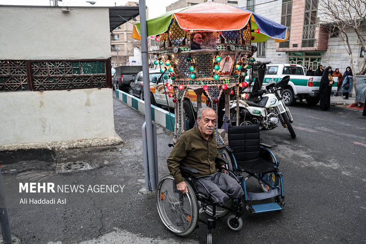 مراسم تشییع پیکر جانباز سرافراز سردار شهید علی حسین محمدزاده