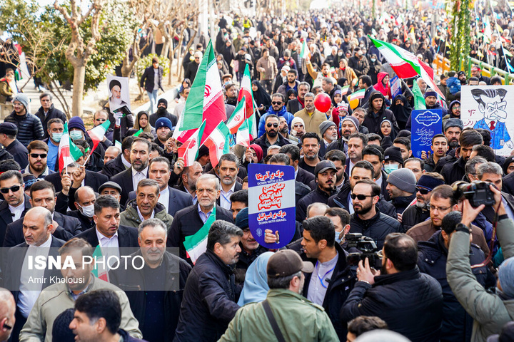 حضور مسئولین در چهل و ششمین راهپیمایی ۲۲ بهمن در تهران