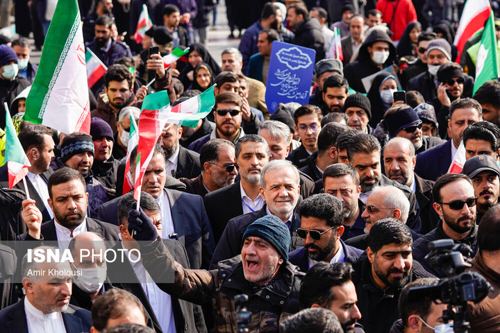 حضور مسئولین در چهل و ششمین راهپیمایی ۲۲ بهمن در تهران