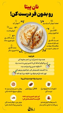 نان پیتا رو بدون فر درست کن!