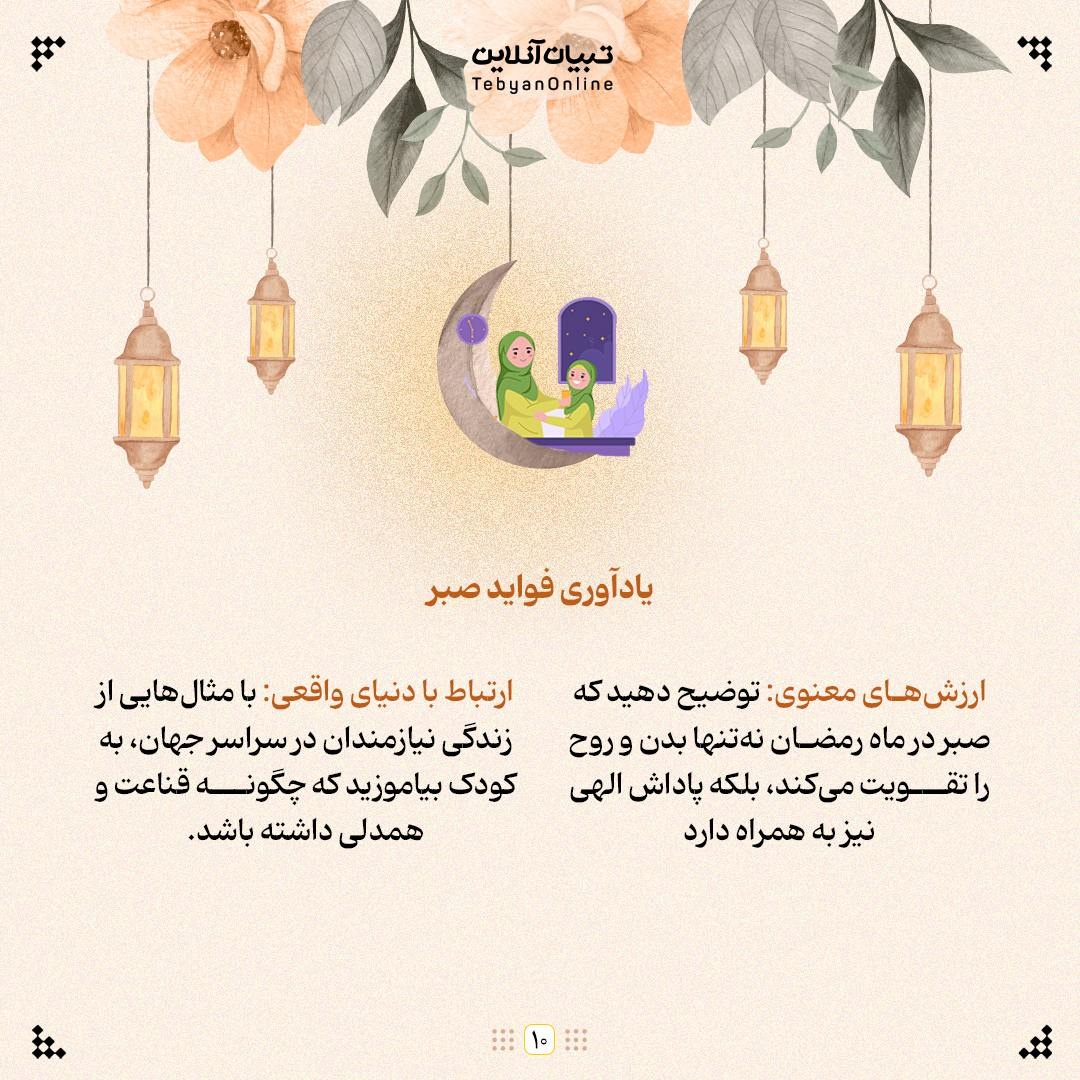 آموزش صبر و قناعت به کودکان در ماه رمضان