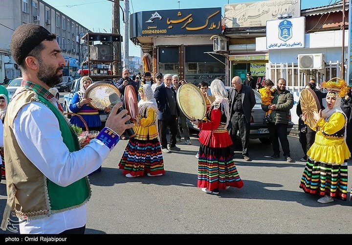 استقبال از نوروز با کارناوال شادپیمایی در شرق گیلان