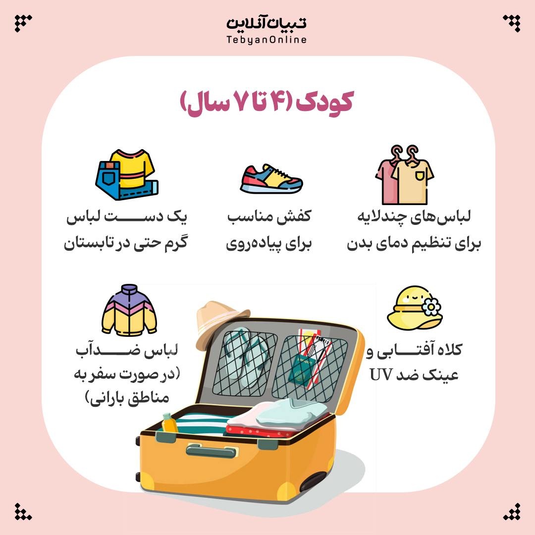 برای بچهها این لباسها را در سفر همراه ببرید