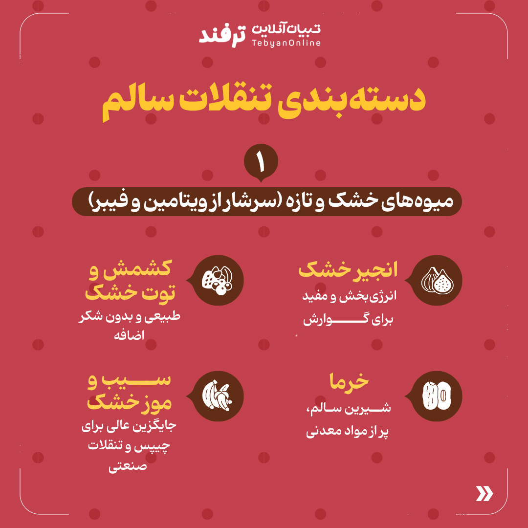 تنقلات سالم و سنتی و خوشمزه بهجای خوراکیهای صنعتی