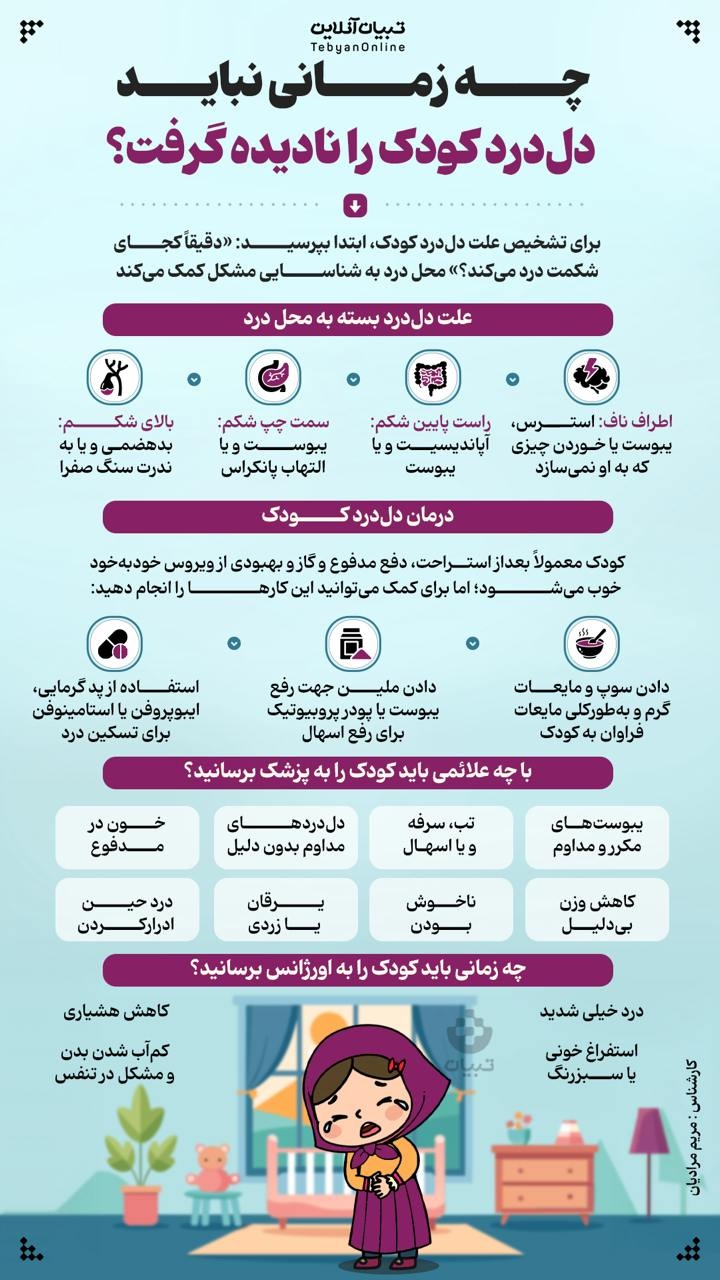 چه زمانی نباید دل درد کودک را نادیده گرفت؟ 