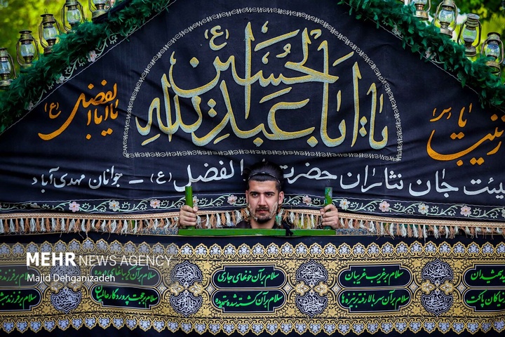 آئین «علامت‌کَشی یزدی» در روز شهادت امام صادق(ع)