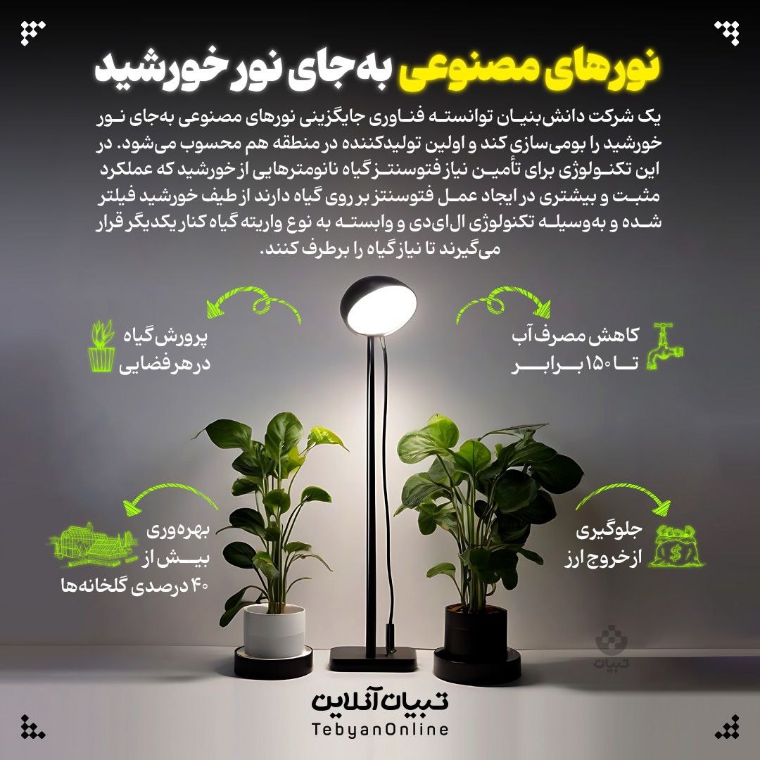  نورهای مصنوعی به‌جای نور خورشید