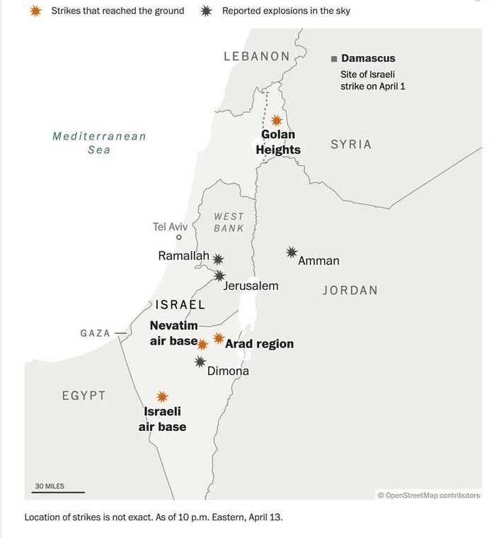 ایران به کدام نقاط اسرائیل حمله کرد؟