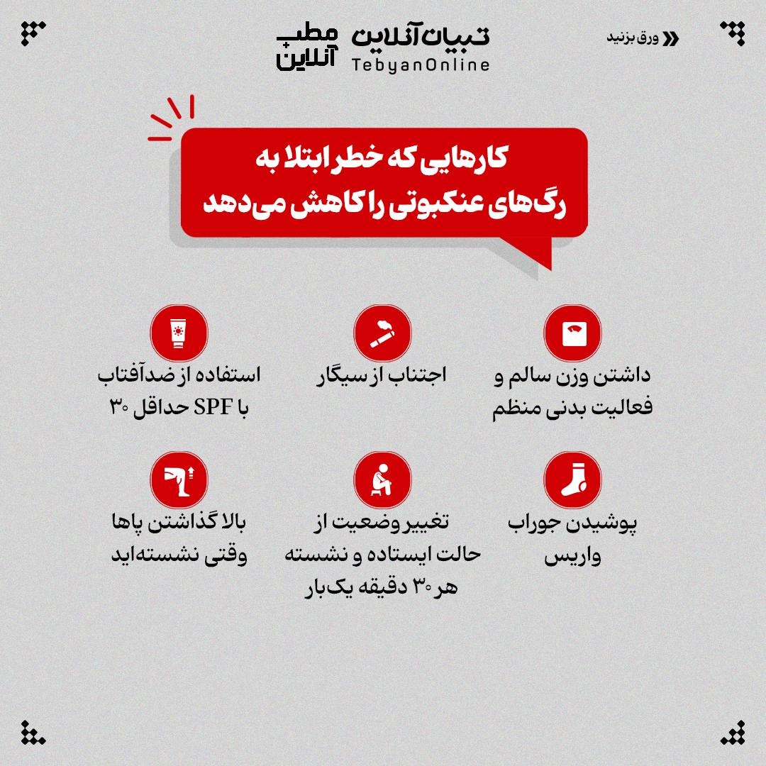 چگونه از رگهای عنکبوتی پیشگیری کنیم؟