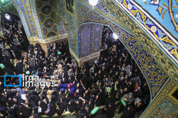 تعویض گل‌های ضریح امام رضا علیه‌السلام
