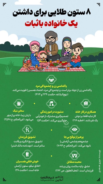 ۸ ستون طلایی برای داشتن یک خانواده با ثبات 