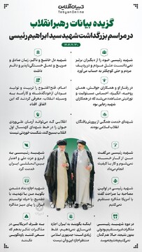 گزیده بیانات رهبر انقلاب در مراسم بزرگداشت شهید سیدابراهیم رئیسی