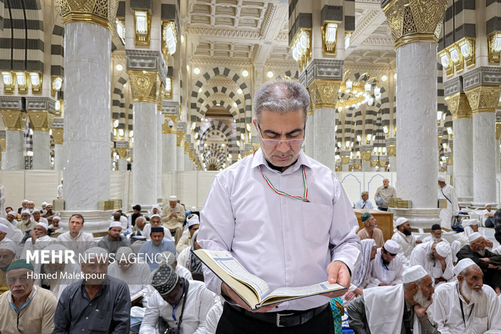حال و هوای مسجد النبی صلی الله علیه وآله در ایام حج