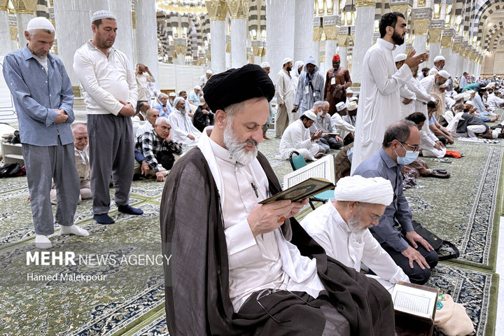 حال و هوای مسجد النبی صلی الله علیه وآله در ایام حج