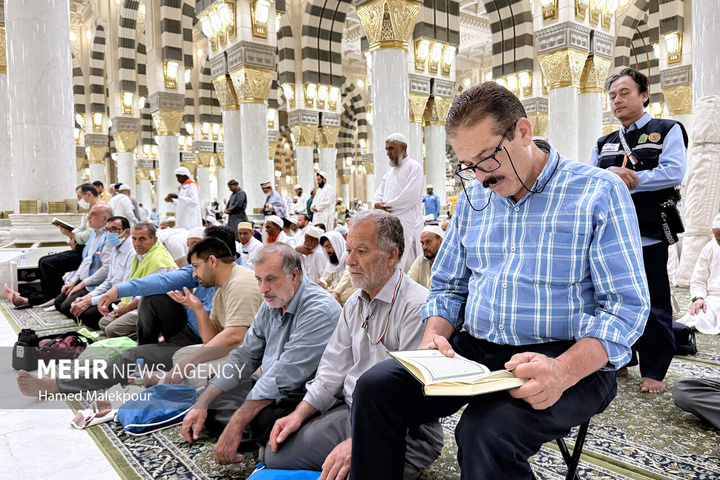 حال و هوای مسجد النبی صلی الله علیه وآله در ایام حج