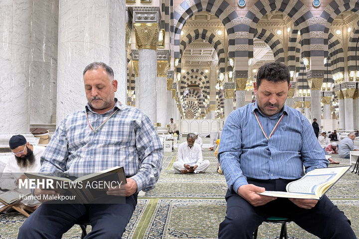 حال و هوای مسجد النبی صلی الله علیه وآله در ایام حج