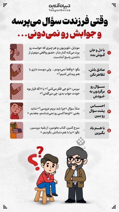 وقتی فرزندت سؤال می‌پرسه و جوابش رو نمیدونی ... 