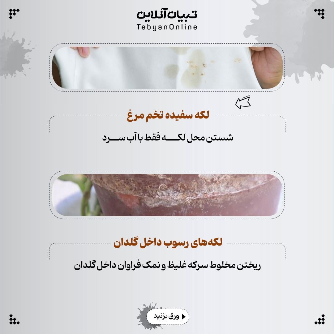 انواع لکه رو با چی پاک کنیم؟