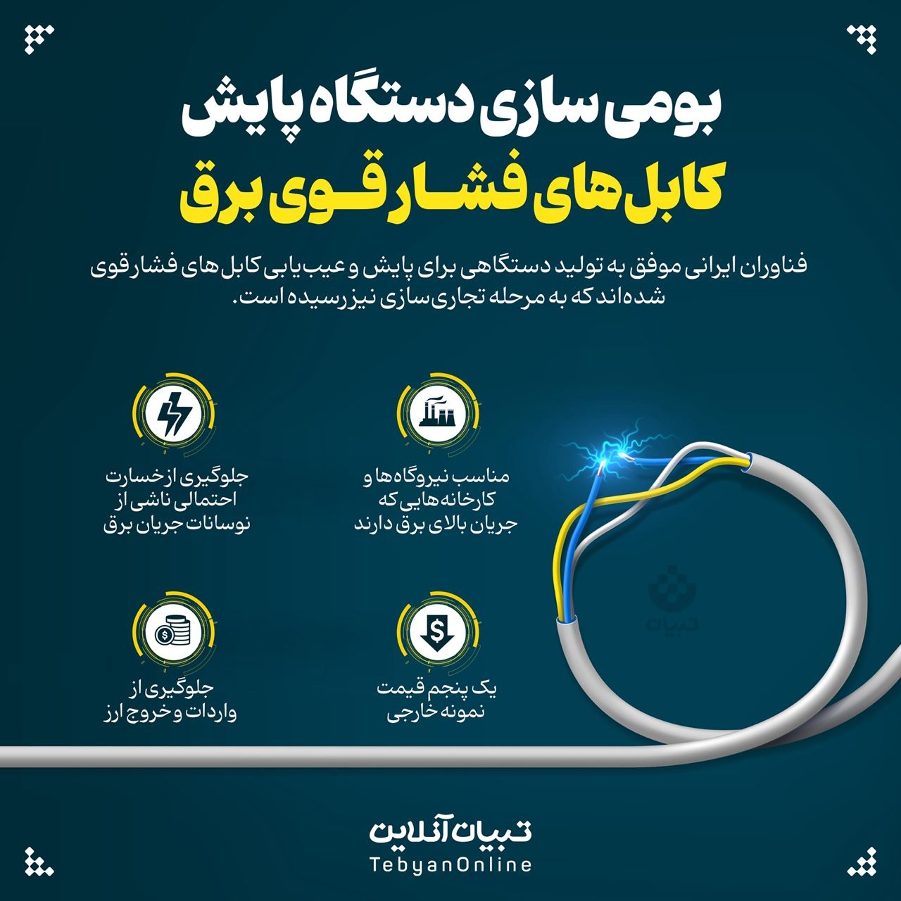 بومیسازی دستگاه پایش کابلهای فشار قوی برق