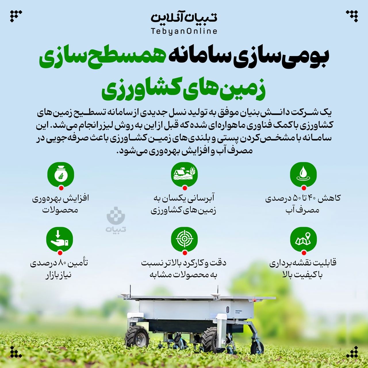 بومیسازی سامانه همسطحسازی زمینهای کشاورزی