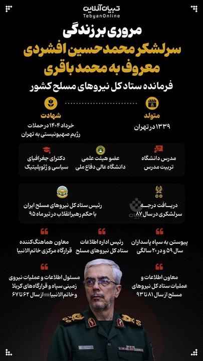 مروری بر زندگی شهید سرلشکر محمد باقری