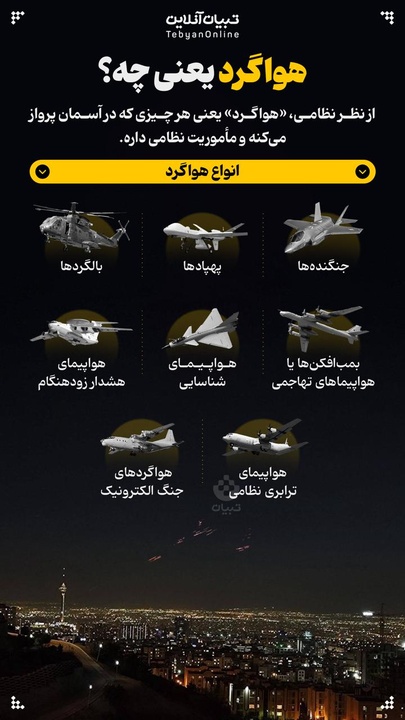 منظور از واژه «هواگرد»‌ در عبارات نظامی چیست؟