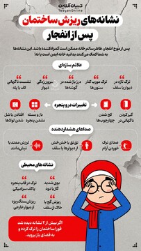 نشانه‌های ریزش ساختمان پس از انفجار