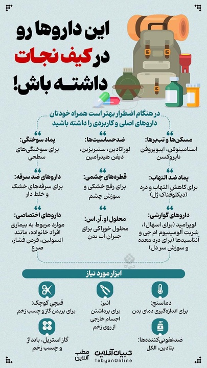 این داروها رو در کیف نجات داشته باش