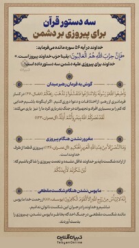 سه دستور قرآن برای پیروزی بر دشمن
