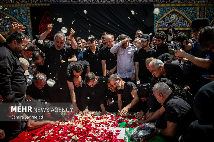 تدفین پیکر شهدای جنگ تحمیلی رژیم صهیونیستی در امامزاده صالح علیه السلام