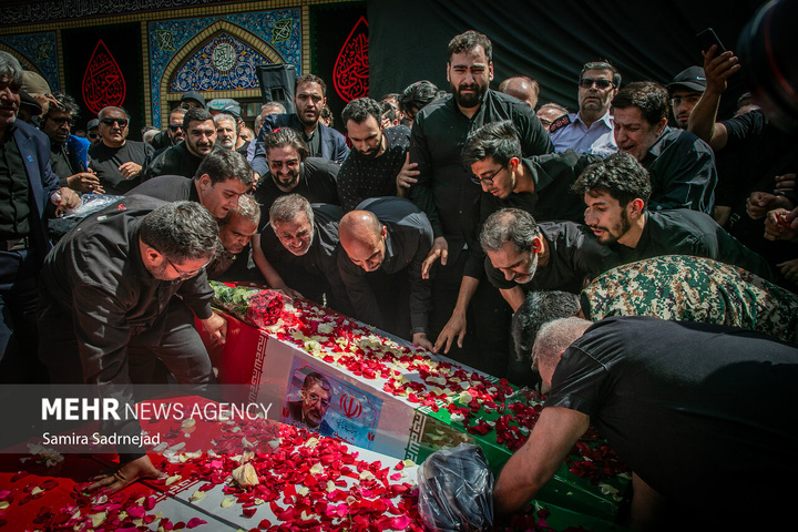 تدفین پیکر شهدای جنگ تحمیلی رژیم صهیونیستی در امامزاده صالح علیه السلام