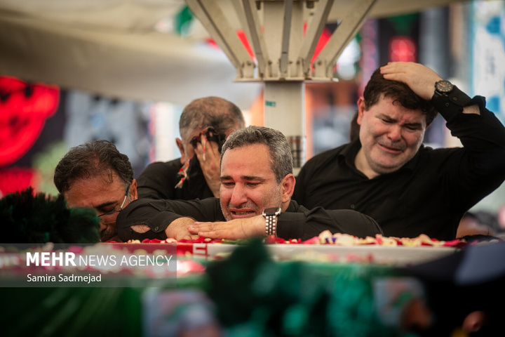 تدفین پیکر شهدای جنگ تحمیلی رژیم صهیونیستی در امامزاده صالح علیه السلام