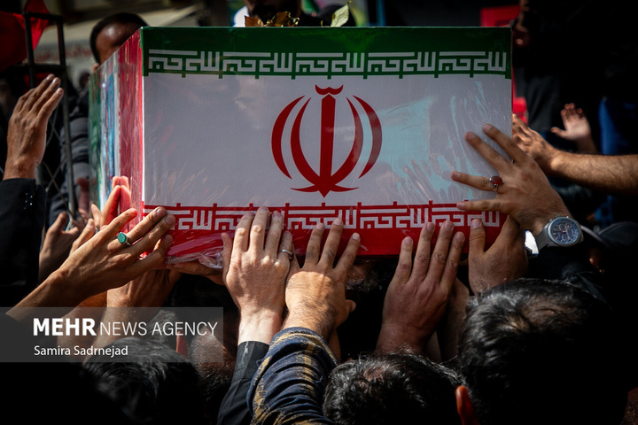 تدفین پیکر شهدای جنگ تحمیلی رژیم صهیونیستی در امامزاده صالح علیه السلام