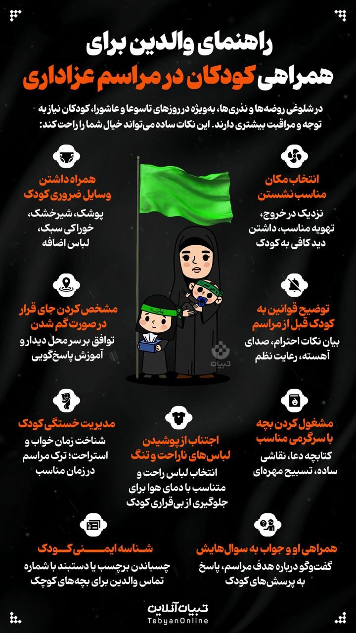 راهنمای والدین برای همراهی کودکان در مراسم عزاداری