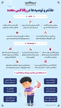 علائم و توصیه‌ها در رفلاکس معده