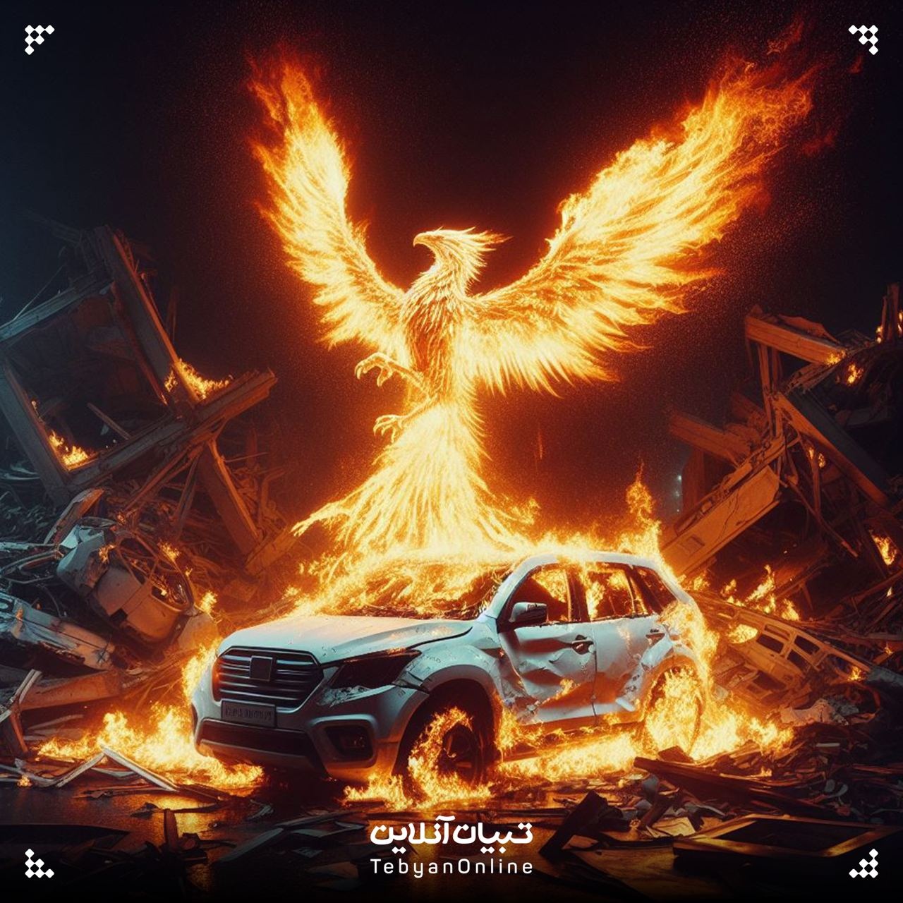 لحظه شهادت حاج‌قاسم به روایت هوش‌مصنوعی