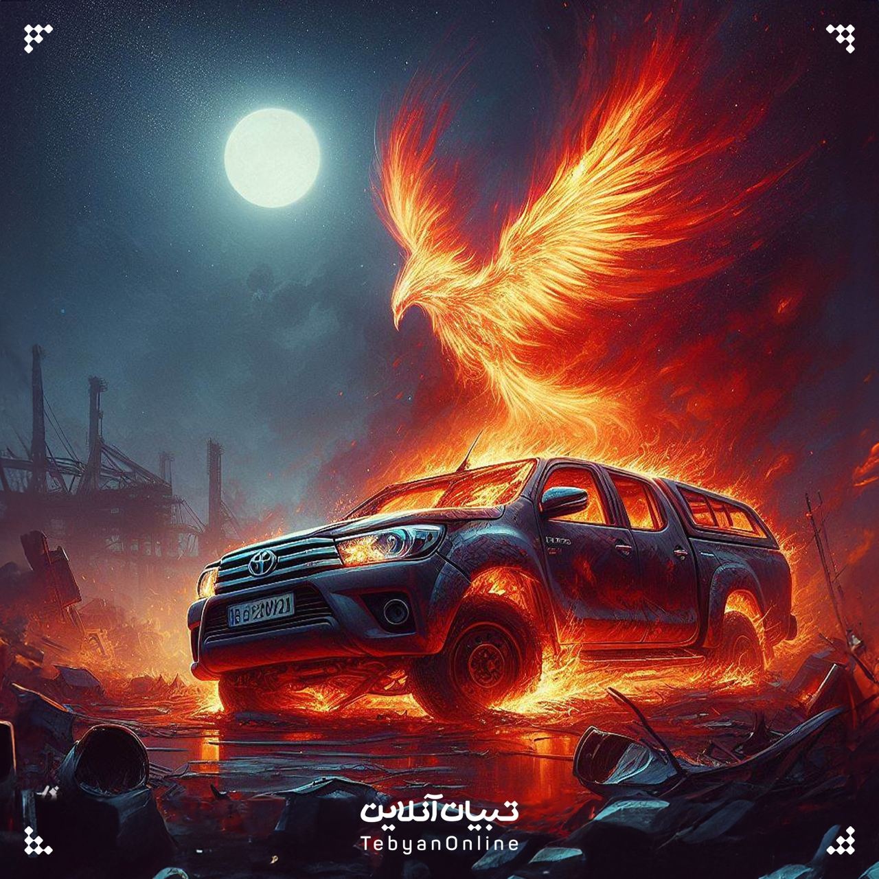 لحظه شهادت حاج‌قاسم به روایت هوش‌مصنوعی