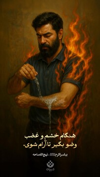 هنگام خشم و غضب وضو بگیر تا آرام شوی