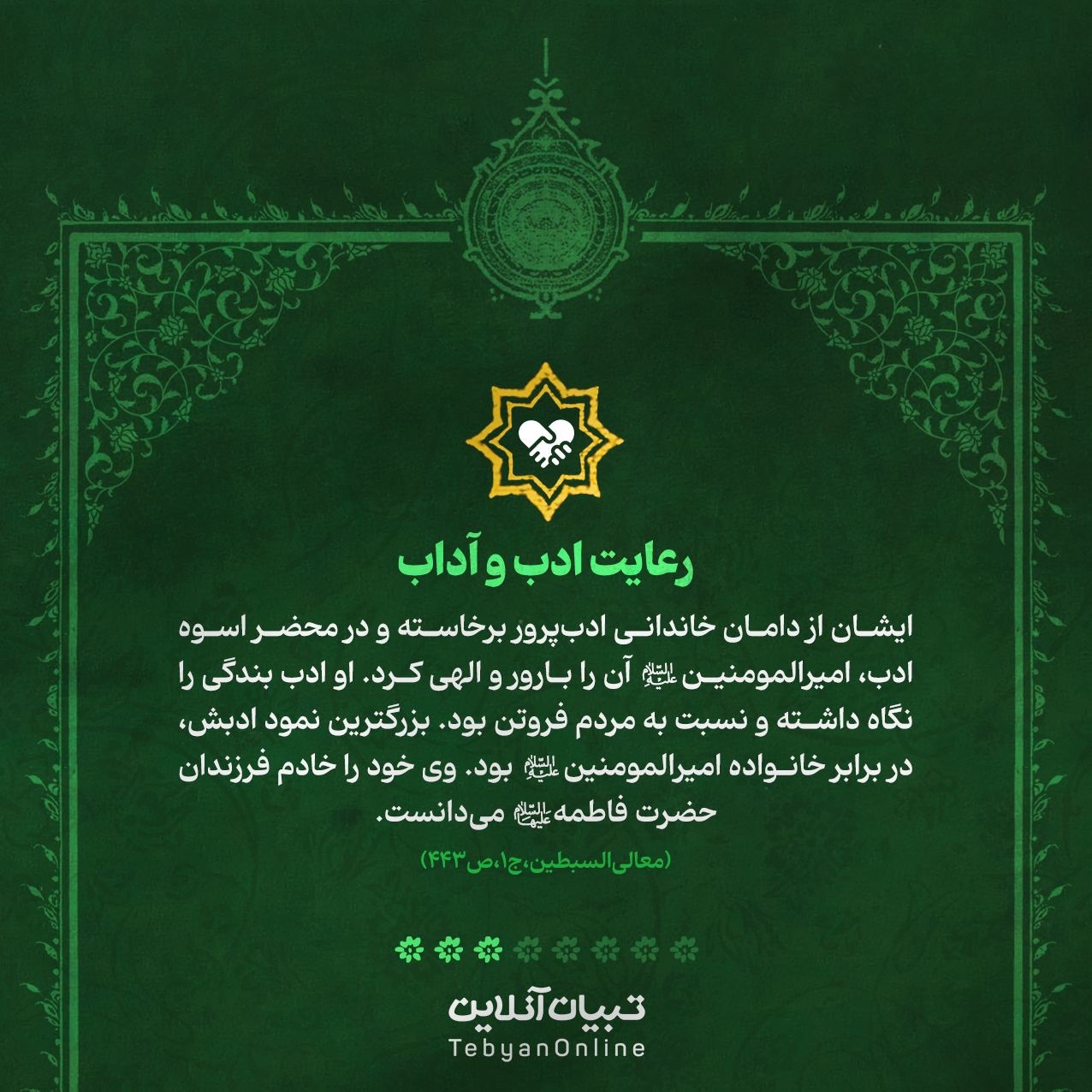 بانویی بر گِرد شمع فروزان ولایت